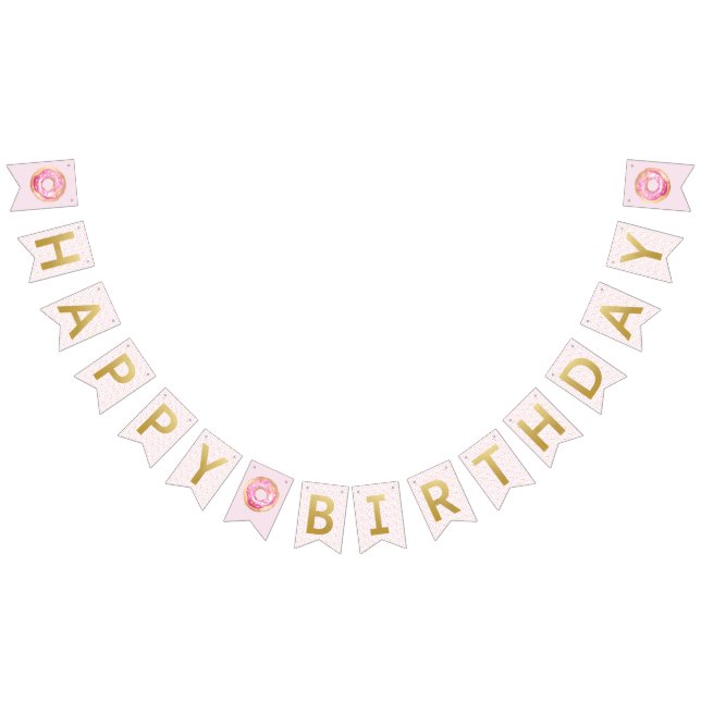 Sweet One Donut Bonne Bannière d'anniversaire (Tout)