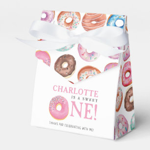 Sweet One Donut Pink 1. Geburtstagsparty Geschenkschachtel
