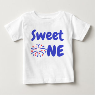 Sweet One Firework 1st Birthday Baby T - Shirt