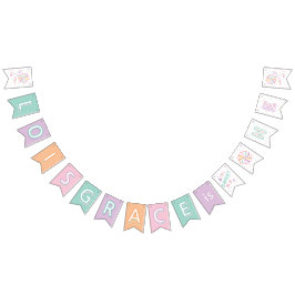 Sweet One First Birthday Custom Bunting Flags Wimpelkette