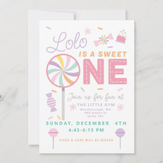 Sweet One First Birthday customizable Invitation