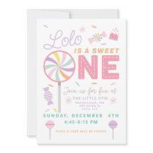 Sweet One First Birthday customizable Invitation