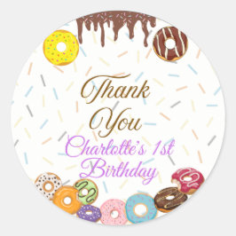 Sweet One First Birthday Favor Aufkleber