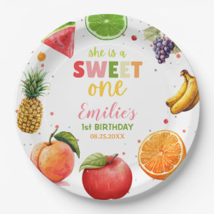 Sweet One Fruit 1. Geburtstag Bash, Summer Party Pappteller