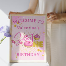 Sweet One Girl's 1. Geburtstag Süßigkeiten Begrüßu
