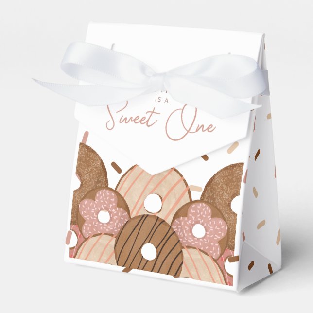 Sweet One Girls Donut Birthday Geschenkschachtel (Vorderseite)