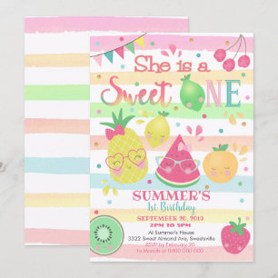 Sweet One Invitation - Fruchteinladung Einladung