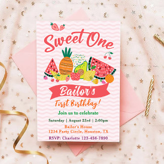 Sweet One | Obst Party Geburtstag Einladung
