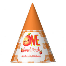 Sweet One Peach Birthday Partyhütchen