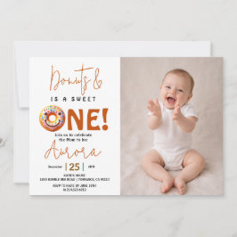  Sweet One watercolor donut 1st birthday Einladung