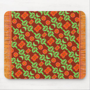 Sweet Orange Flower Mouse Rug Mousepad