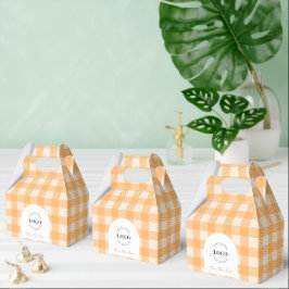 Sweet orange Gingham farbenfrohe Werbeaktion Geschenkschachtel