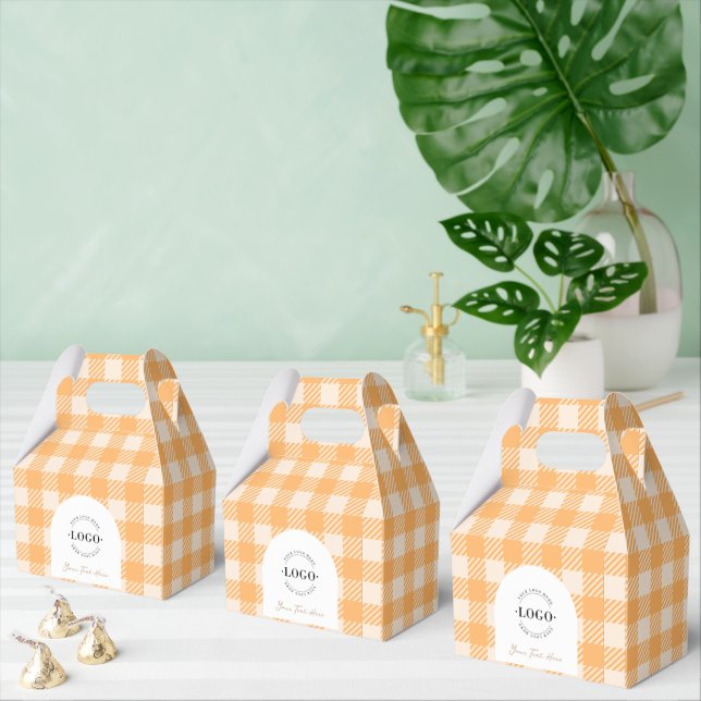 Sweet orange Gingham farbenfrohe Werbeaktion Geschenkschachtel (Zahlreiche)