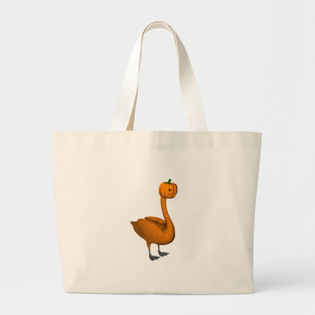 Sweet Orange Halloween Swan Jumbo Stoffbeutel (Vorne)