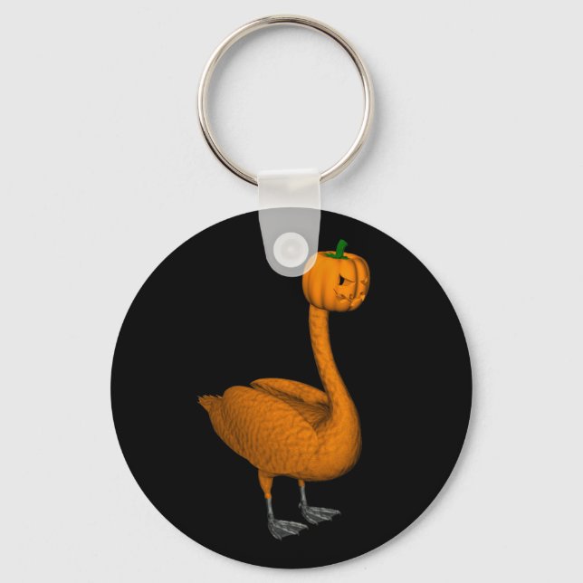 Sweet Orange Halloween Swan Schlüsselanhänger (Vorderseite)