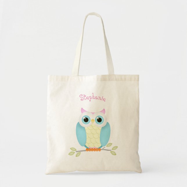Sweet Owl Birthday Tragetasche (Vorne)