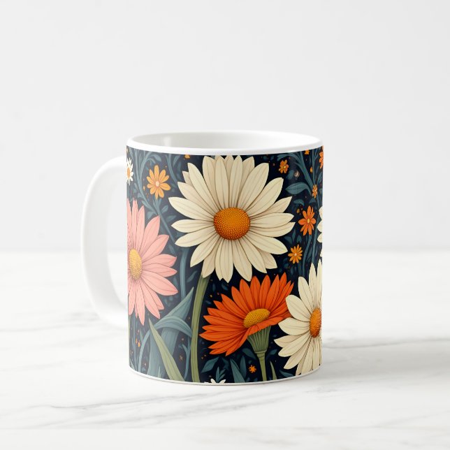 Sweet Painted Daisies Kaffeetasse (Vorderseite Links)