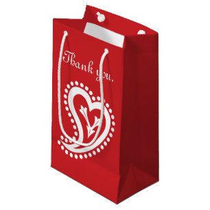 Sweet Paisley Hearts in Cherry Gift Bag Kleine Geschenktüte