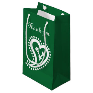 Sweet Paisley Hearts in Green Gift Bag Kleine Geschenktüte