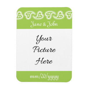 Sweet Paisley Hearts in Peridot Erinnerung Magnet