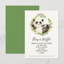 Sweet Panda Bear Baby Dusche Windeln Raffle Ticket Einladung