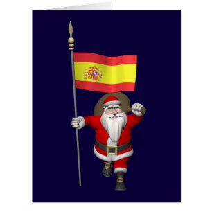 Sweet Papá Noel Waving La Rojigualda