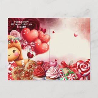 Sweet Party Event Postcard Einladung Candy Land