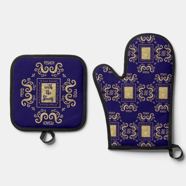 Sweet Passover Ofenhandschuh & Topflappen-Set (Vorderseite)