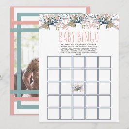 Sweet Pastel Boho Floral Baby Bingo Foto