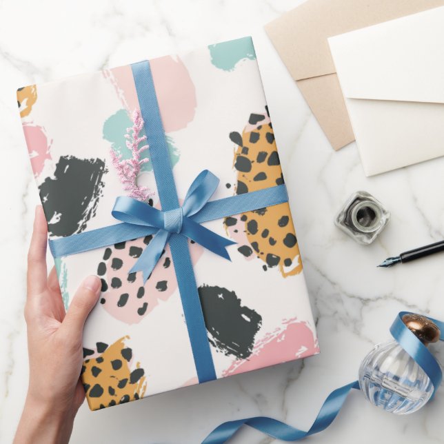 Sweet Pastel Leopard Spots Geschenkpapier (Schenken)