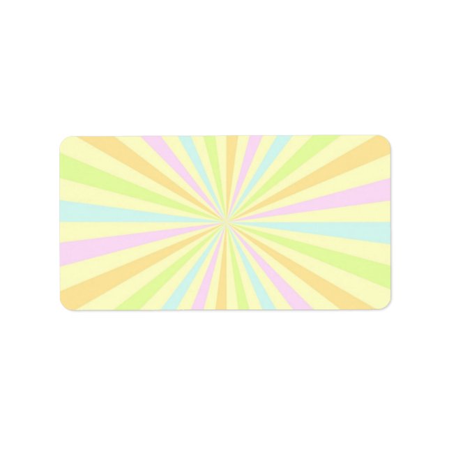 Sweet Pastels Spinning Wheels Burst Adressaufkleber (Vorne)