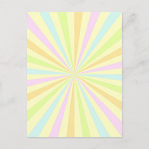 Sweet Pastels Spinning Wheels Burst Postkarte