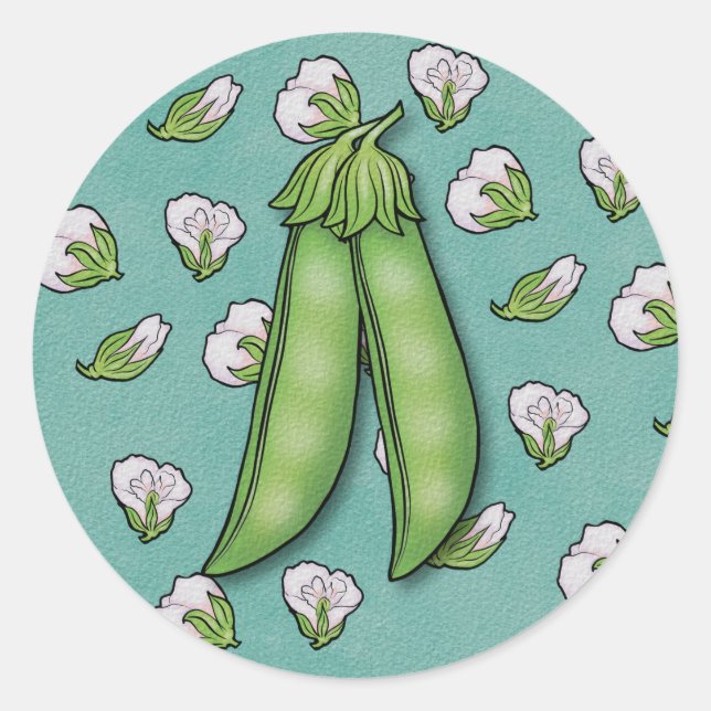 Sweet Pea Baby Dusche Runder Aufkleber (Vorderseite)