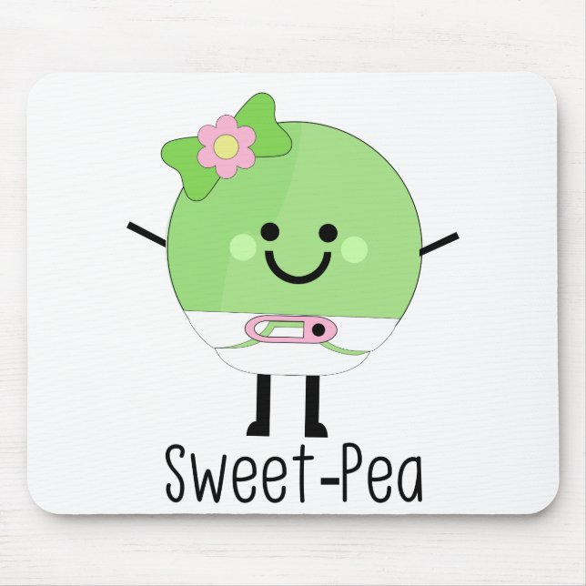 Sweet Pea Baby Girl Pea Mousepad (Vorne)