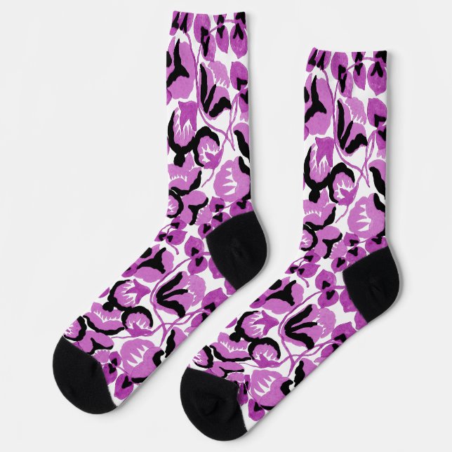 Sweet Pea (Berry) Kunst und Kultur Socken (Linkes Detail)