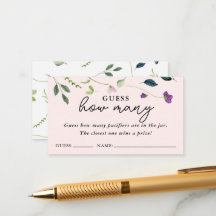 Sweet Pea Blume | Baby Shooting Guessing Spielkart