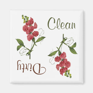 Sweet Pea Blume Geschirrspülmaschine Magnet