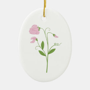 Sweet Pea Blume Keramik Ornament