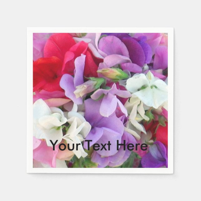 Sweet Pea Blume Napkin Serviette (Vorderseite)