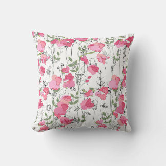 Sweet Pea: Blumensommertextur. Kissen