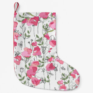 Sweet Pea: Blumensommertextur. Kleiner Weihnachtsstrumpf