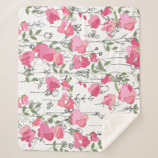 Sweet Pea: Blumensommertextur. Sherpadecke