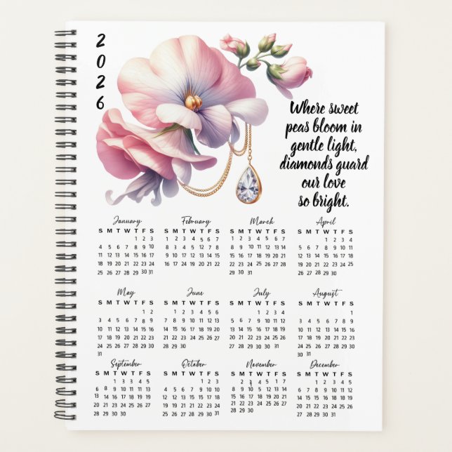 Sweet Pea & Diamond April Verse – 2026 Full-Year  (Devant)
