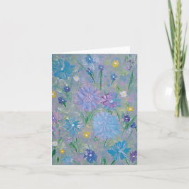 Sweet Pea Floral Note Card Dankeskarte