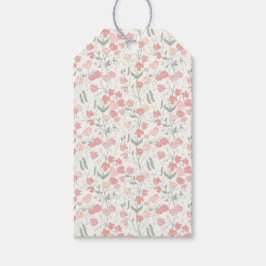 Sweet Pea Floral Pink und Creme Danke für Ihre Hoc Geschenkanhänger