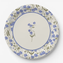 Sweet Pea Floral Wedding Cream Pappteller