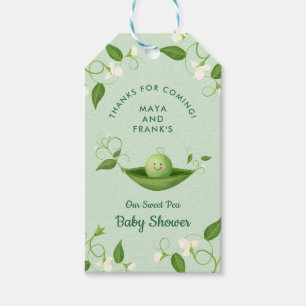 Sweet Pea in einem neutralen Geschenkschild für da Geschenkanhänger