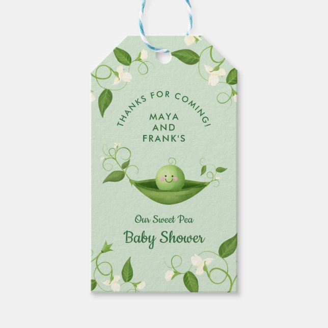 Sweet Pea in einem neutralen Geschenkschild für da Geschenkanhänger (Vorderseite)