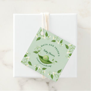 Sweet Pea in einer Pod Baby Dusche Geschenkanhänger