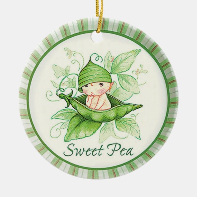 Sweet Pea Keramikornament (Vorne)